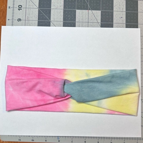 Tie dye headband twist up cycle tee hand made - Picture 2 of 4